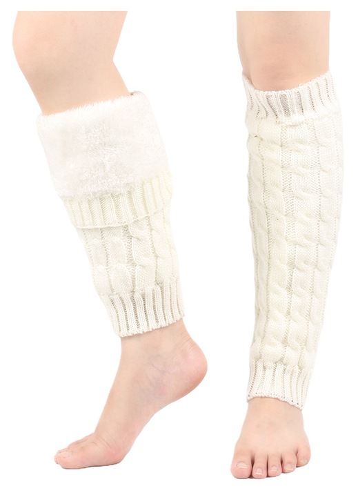 Sosete dama, lungi, crosetate, alb, o singura marime