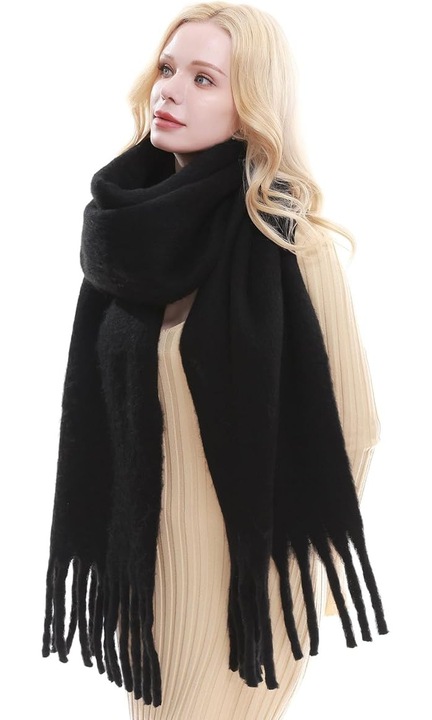 Esarfa groasa pentru femei, multicolor, 240x40cm, ideala pentru iarna