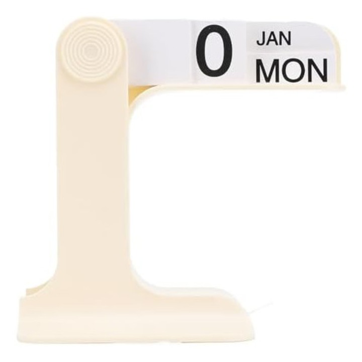 Calendar de birou flip, decorativ, alb, design minimalist