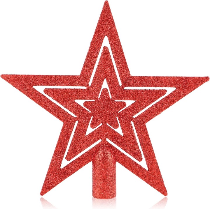 Glob de Craciun, Stea stralucitoare, design stea, potrivit pentru toate tipurile de brazi, set unbreakable