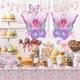 Set Petrecere Tematica Sirena si Fluture, Irizant, Decoratiuni Zi de Nastere Copii, cu Baloane, Farfurii, Pahare, Servetele si Paie, Accesorii Masa pentru Aniversare, Nunta sau Evenimente