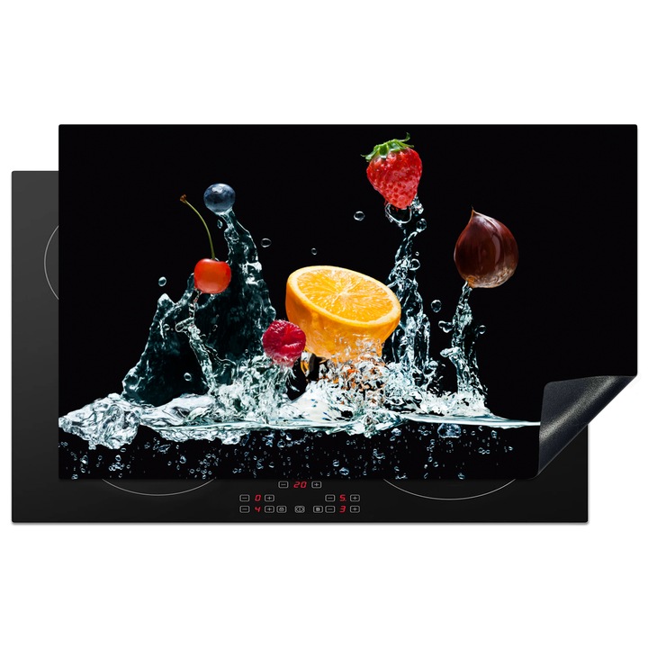 Protectie pentru plita inductie, Protectie aragaz, Acoperitor plita, Antizgarieturi, Decor bucatarie Portocaliu 83x51 cm