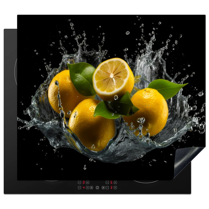 Протектор за индукционен плот OnlyWow, жълт, 59x51см, против надраскване, декорация за кухня