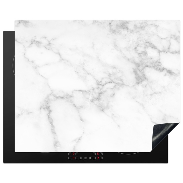 Защита за индукционен плот, Защита за готварска печка, Покритие за плот, Против надраскване, Декор за кухня Бял 65x52 см