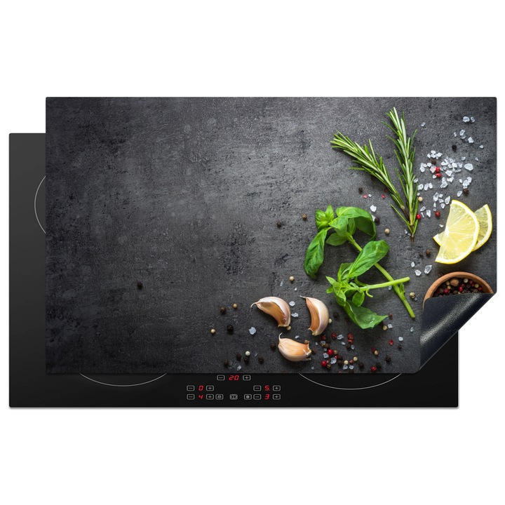 Protectie pentru plita inductie, Protectie aragaz, Acoperitor plita, Antizgarieturi, Decor bucatarie Verde 83x51 cm