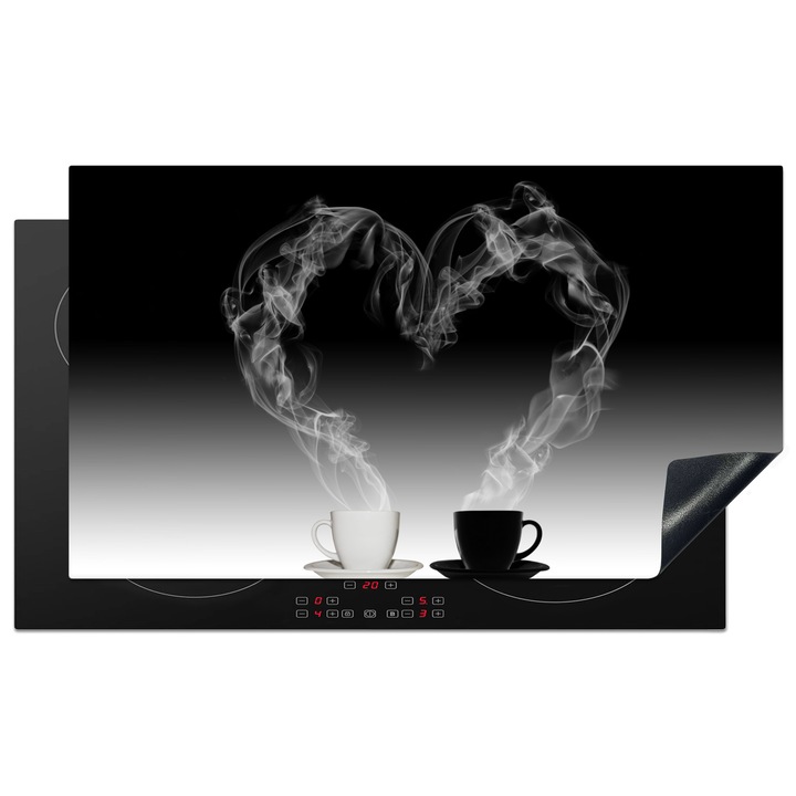 Защита за индукционен плот, Защита за готварска печка, Покритие за плот, Против надраскване, Декор за кухня Бяло 91.2x52 см