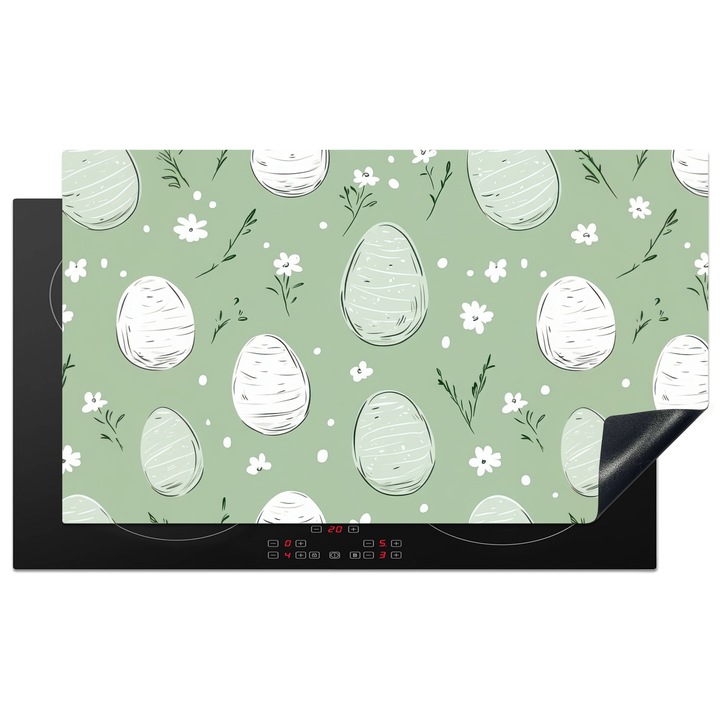 Защита за индукционен плот, Защита за готварска печка, Покритие за плот, Против надраскване, Декор за кухня Тъмнозелен 91.6x52.7 см