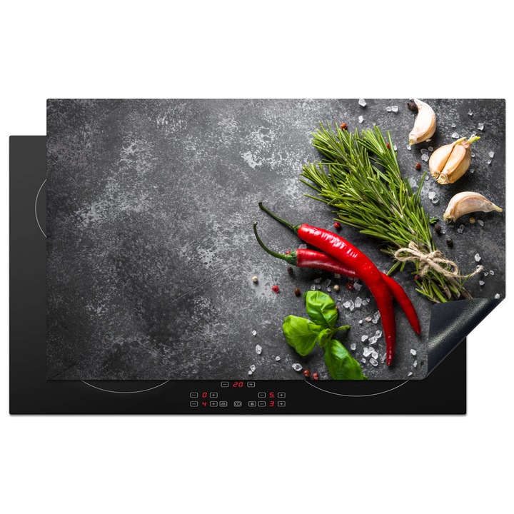 Защита за индукционен плот, Защита за готварска печка, Капак за плот, Против надраскване, Декор за кухня Червен 85x52 см