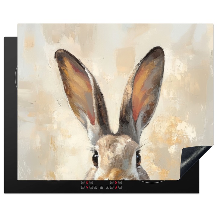 Защита за индукционен плот, Защита за готварска печка, Покритие за плот, Против надраскване, Декор за кухня Бежов 65x52 см