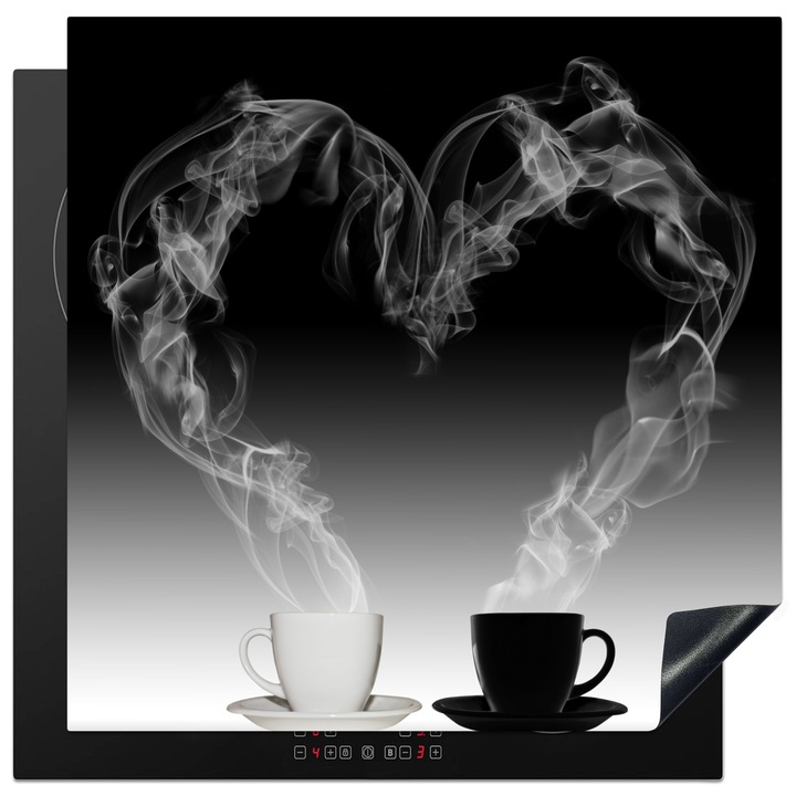 Protectie pentru plita inductie, Protectie aragaz, Acoperitor plita, Antizgarieturi, Decor bucatarie Alb 78x78 cm