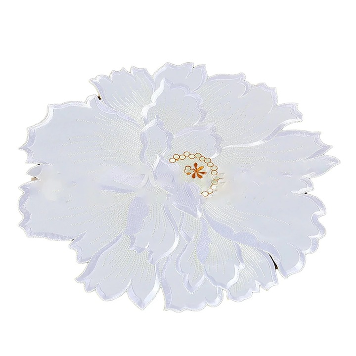 Set servet floral, 1 bucata, 35x35cm, poliester, rezistent la apa si ulei, design elegant