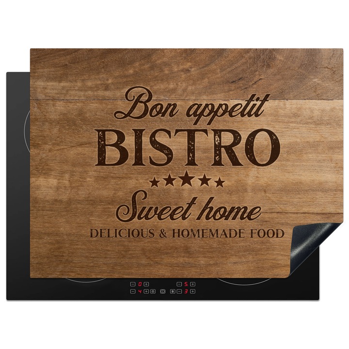 Защита за индукционен плот, Защита за готварска печка, Покритие за плот, Против надраскване, Декор за кухня Кафяв 71x52 см