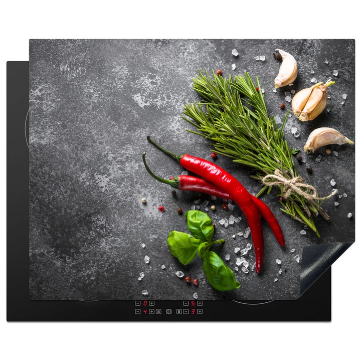 Защита за индукционен плот, Защита за готварска печка, Покритие за плот, Против надраскване, Декор за кухня Червено 65x52 см