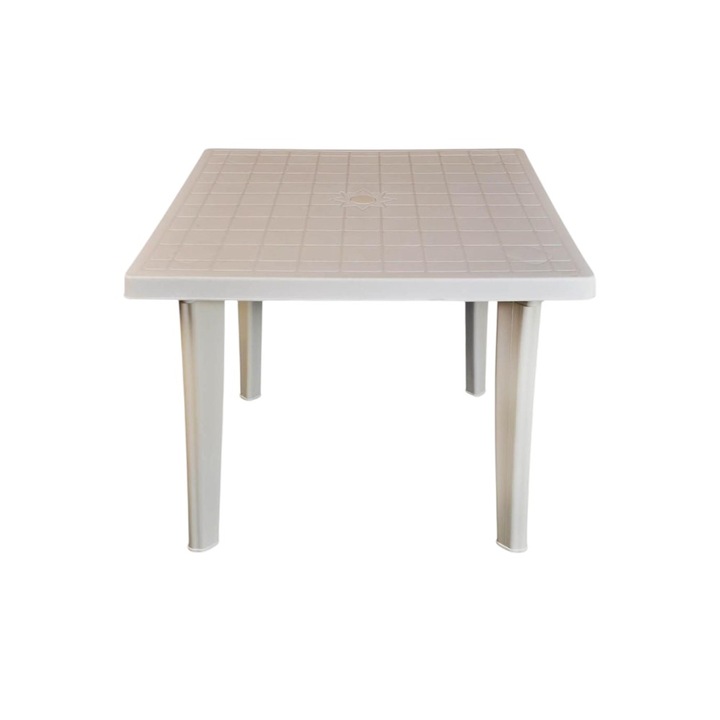 Masa pentru gradina din plastic patrata alba 90X90X75, marca STERK