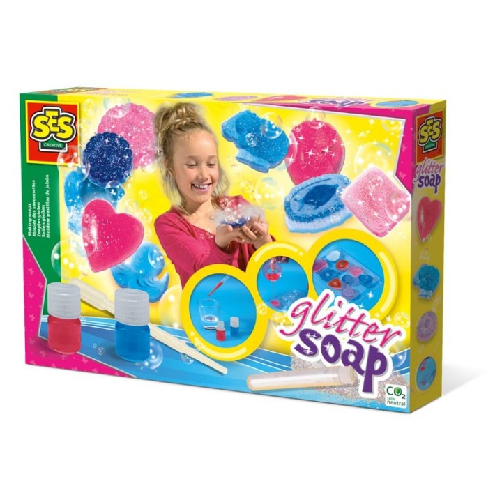 Set experimente Laboratorul de Sapun cu sclipici, +7 ani