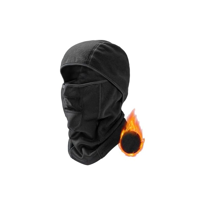 Balaclava de iarna, fleece cald, unisex, respirabil, rezistent la vant, multicolor