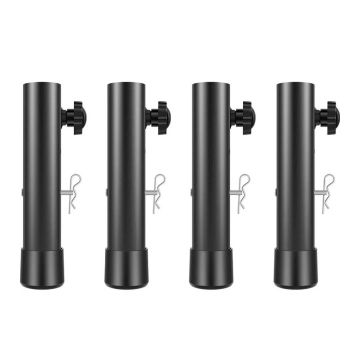 Set de 4 ridicatori pentru picioarele mesei, ajustabili, din otel durabil, inaltime 3.6x5.2 inch, pentru mese pliabile.