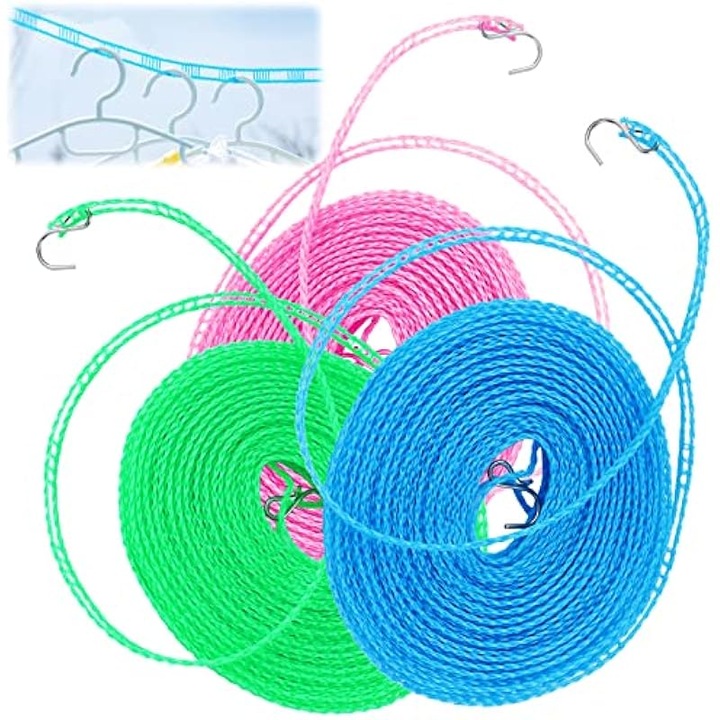 Sfoara de rufe, set de 3 bucati, 10m, design anti-alunecare, utilizare exterioara