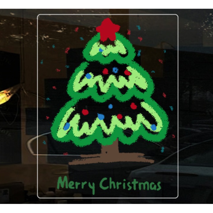 Stickere decorative pentru feronerie de Craciun, model LG4C, 58x76cm, multicolor