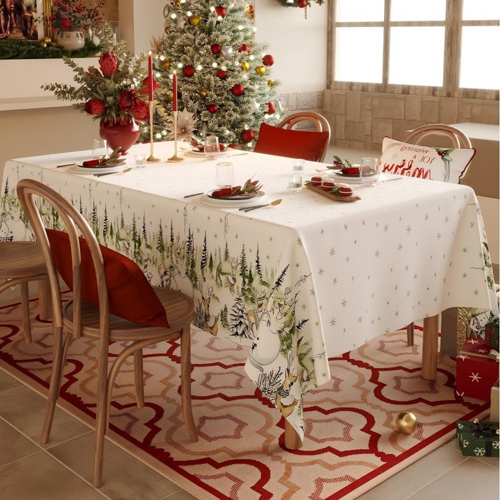 Fete de masa, 55x78 inches, impermeabil, 7 modele, multicolor, pentru masa de patru persoane