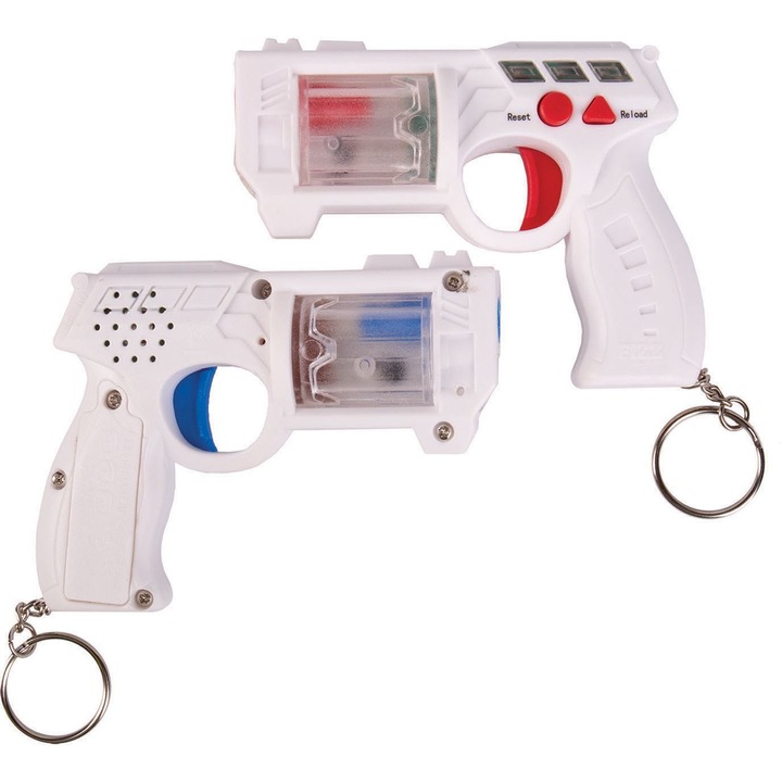 Jucărie interactivă, Fizz Creations, Laser Tag, set 2 pistoale, 3 vieți, multicolor, pentru 8 ani