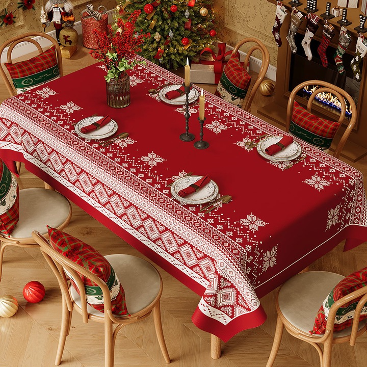 Fete de masa, fata de masa Craciun, impermeabila, rezistenta la pete, diverse modele, 55x78 inch