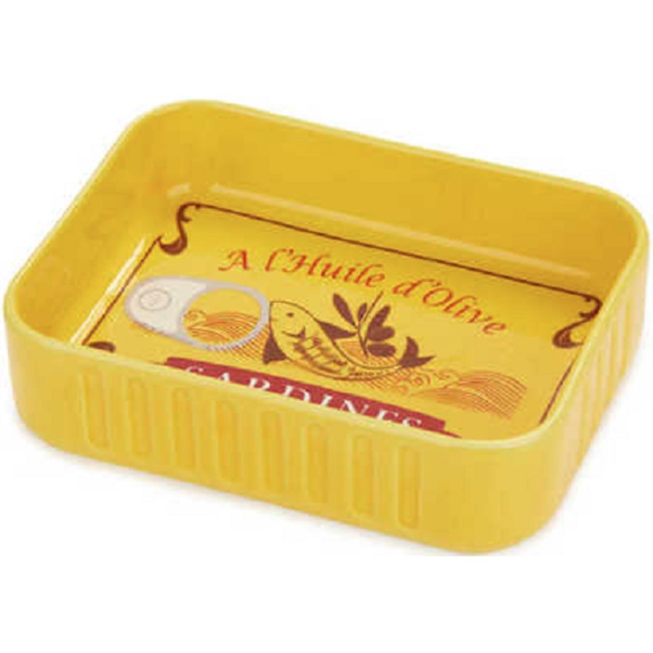 Bol pentru gustări, Balvi, Conserverie Sardines, ceramica, galben, set