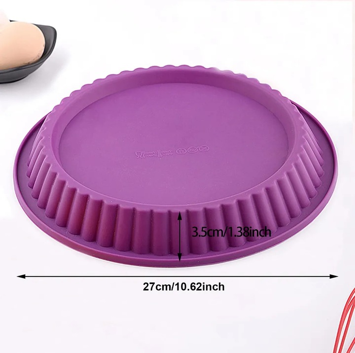 Forma prajituri, 27x27x3cm, silicon, mov, set 1 bucata