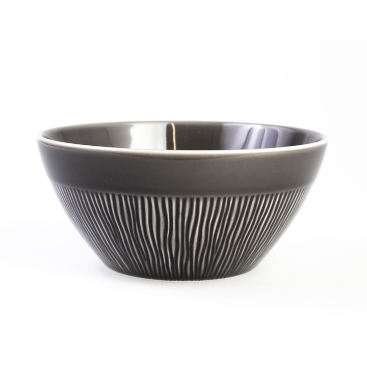 Bol portelan F&H, gri antracit, 30x15cm