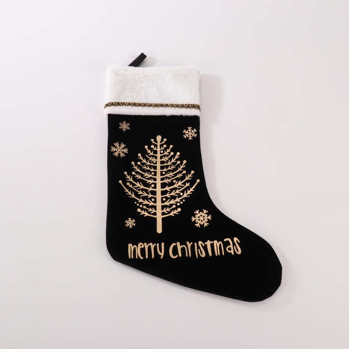 Ciorapi de Craciun, set personalizat, alb, 4 bucati, pentru decorare, dimensiuni variate