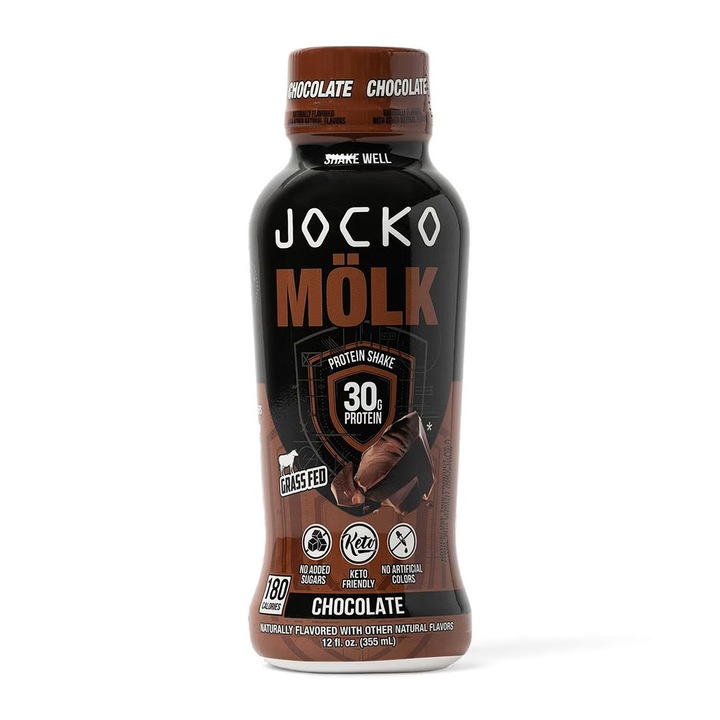 Shake proteic GNC Live Well Jocko Molk, ciocolată, 30 g proteine, 355 ml