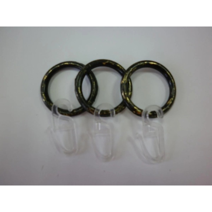 Accesorii perdele si draperii, carlige, negru-auriu