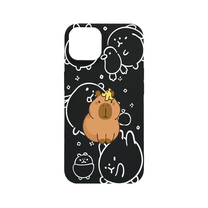 BestCase® Husa TPU Ultra Slim Compatibila cu Apple iPhone 11, Cartoon Kawaii Capybara, 2077920 B 2020