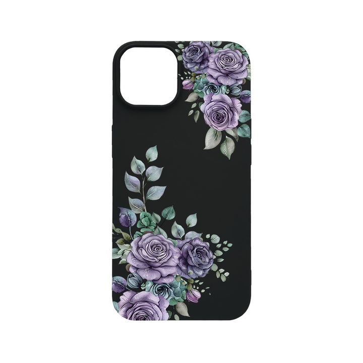 BestCase® Husa TPU Ultra Slim Compatibila cu Apple iPhone 12 / 12 Pro, Floral - Pastel Rose Bloom, 2077933 B 2033