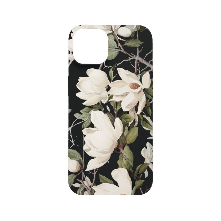 BestCase® Husa TPU Ultra Slim Compatibila cu Apple iPhone 12 / 12 Pro, Blooming Magnolia Floral Design, 2077933 B 2047