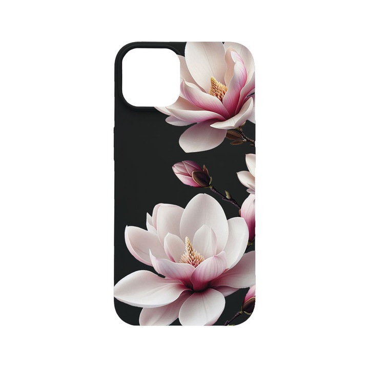 BestCase® Husa TPU Ultra Slim Compatibila cu Apple iPhone 12 / 12 Pro, Floral - Pink Magnolia, 2077933 B 2051