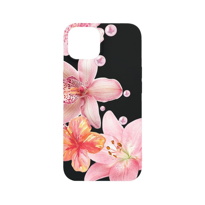 BestCase® Husa TPU Ultra Slim Compatibila cu Apple iPhone 12 / 12 Pro, Floral - Aesthetic Elegant Orchid, 2077933 B 2062