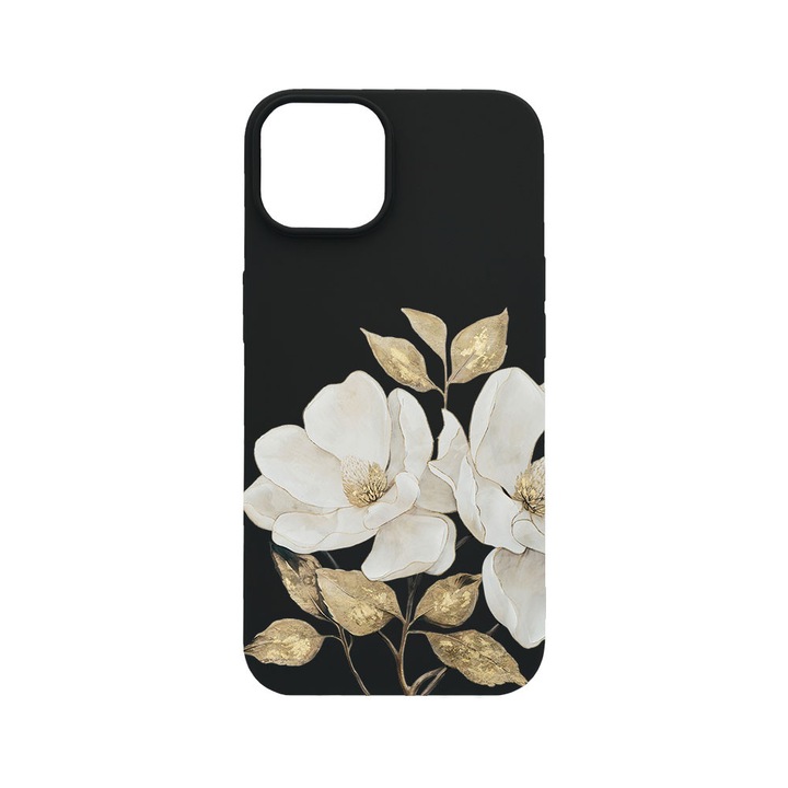BestCase® Husa TPU Ultra Slim Compatibila cu Apple iPhone 12 / 12 Pro, Floral - Golden Camellia, 2077933 B 2073