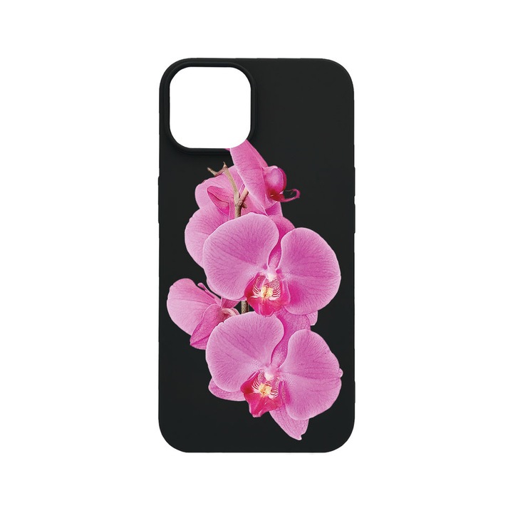 BestCase® Husa TPU Ultra Slim Compatibila cu Apple iPhone 12 / 12 Pro, Floral - Minimalist Pink Orchid, 2077933 B 2065