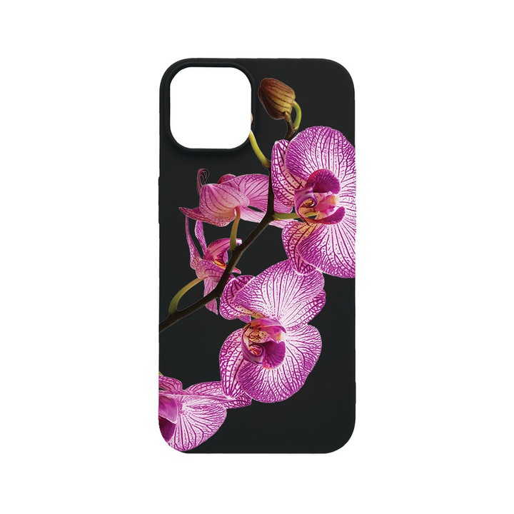 BestCase® Husa TPU Ultra Slim Compatibila cu Apple iPhone 12 / 12 Pro, Floral - Pink Orchid, 2077933 B 2064