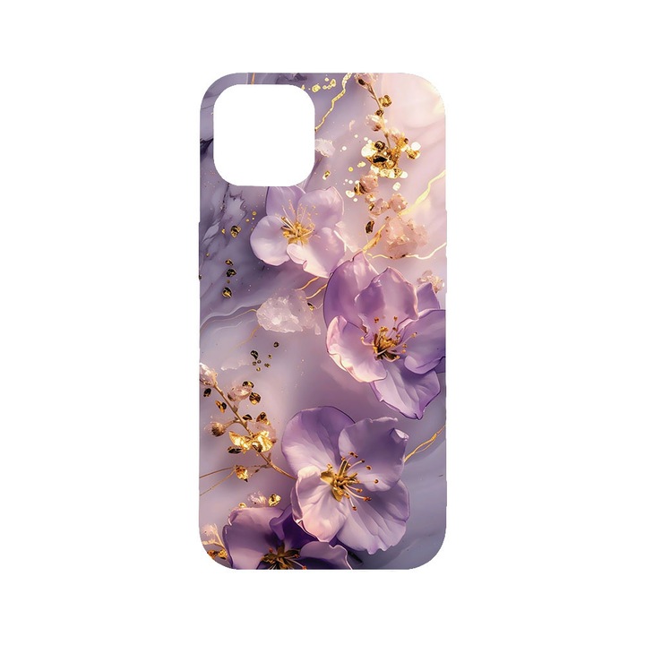 BestCase® Husa TPU Ultra Slim Compatibila cu Apple iPhone 12 / 12 Pro, Floral - Aesthetic Orchid, 2077933 B 2059