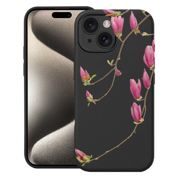 BestCase® Husa TPU Ultra Slim Compatibila cu Apple iPhone 13, Floral - Minimalist Orchid, 2077956 B 2063