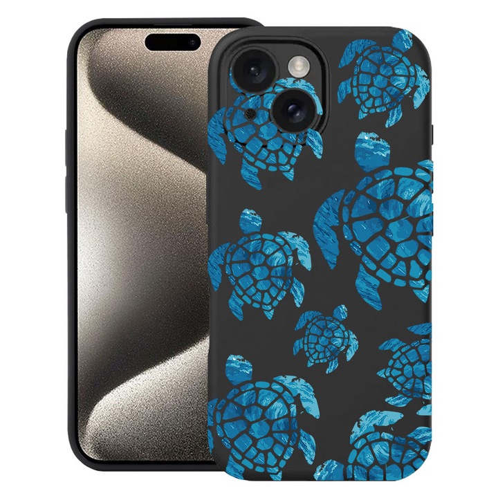 BestCase® Husa TPU Ultra Slim Compatibila cu Apple iPhone 13, Summer Turtles, 2077956 B 2024