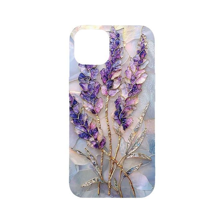 BestCase® Husa TPU Ultra Slim Compatibila cu Apple iPhone 12 / 12 Pro, Floral - Golden Hydrangea, 2077933 B 2080