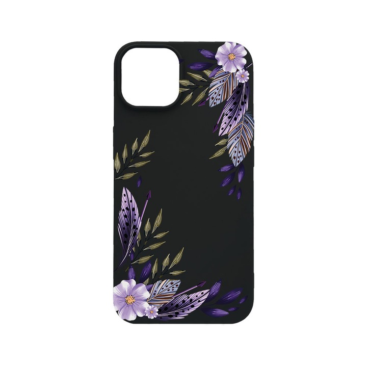 BestCase® Husa TPU Ultra Slim Compatibila cu Apple iPhone 12 / 12 Pro, Floral - Levander, 2077933 B 2053