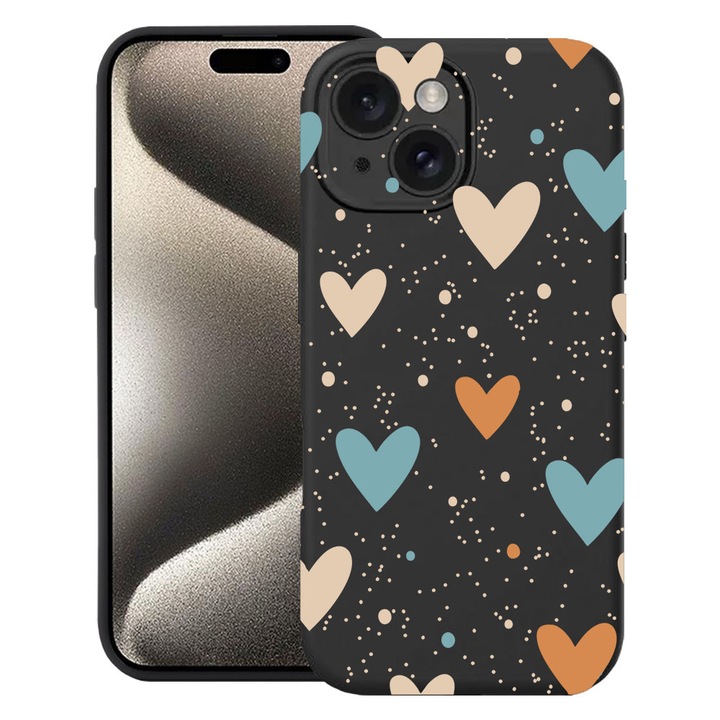 BestCase® Husa TPU Ultra Slim Compatibila cu Apple iPhone 13, Cute Love Pattern, 2077956 B 2090