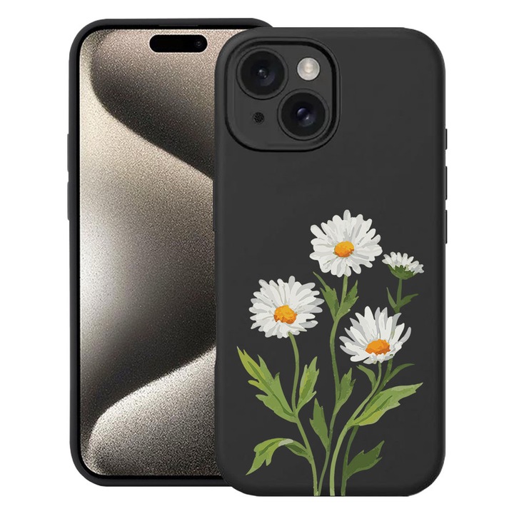 BestCase® Husa TPU Ultra Slim Compatibila cu Apple iPhone 13, Floral - Pressed Daisy, 2077956 B 2031