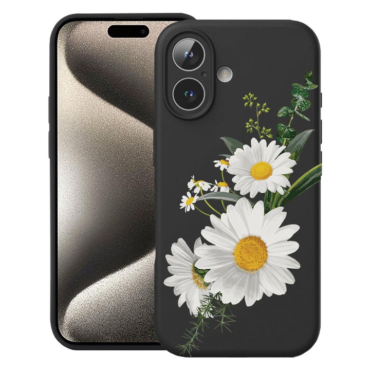 BestCase® Husa TPU Ultra Slim Compatibila cu Apple iPhone 17, Floral - Minimalist Daisy, 2052002 B 2029