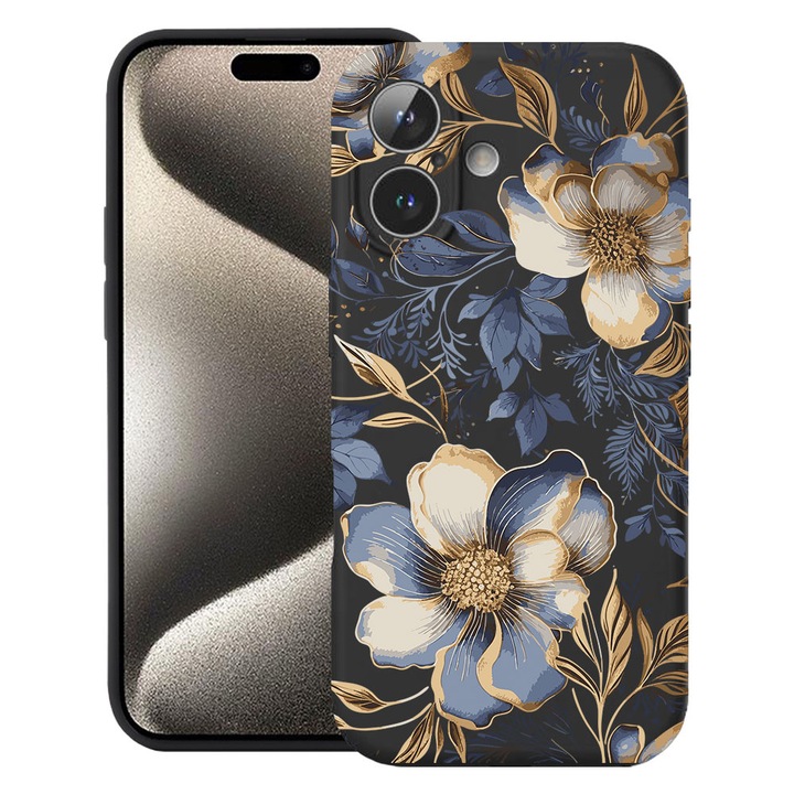 BestCase® Husa TPU Ultra Slim Compatibila cu Apple iPhone 16, Floral - Magnolia Blossom Case, 3137742 B 2049