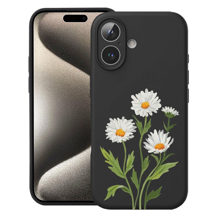 BestCase® Husa TPU Ultra Slim Compatibila cu Apple iPhone 17, Floral - Pressed Daisy, 2052002 B 2031